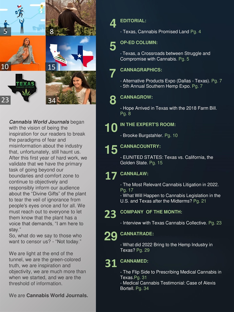 Cannabis World Journals Preview Pages