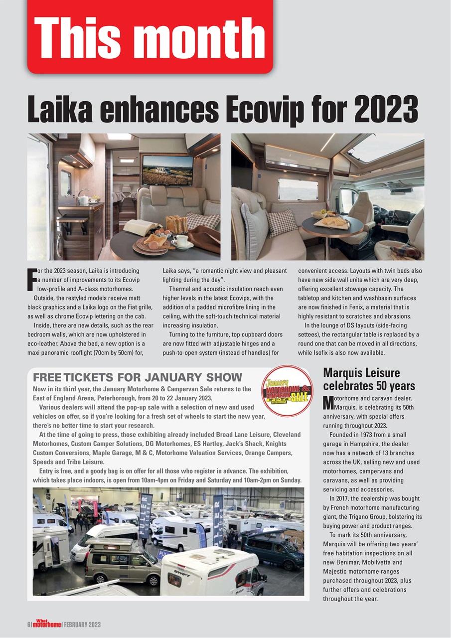 What Motorhome magazine Preview Pages