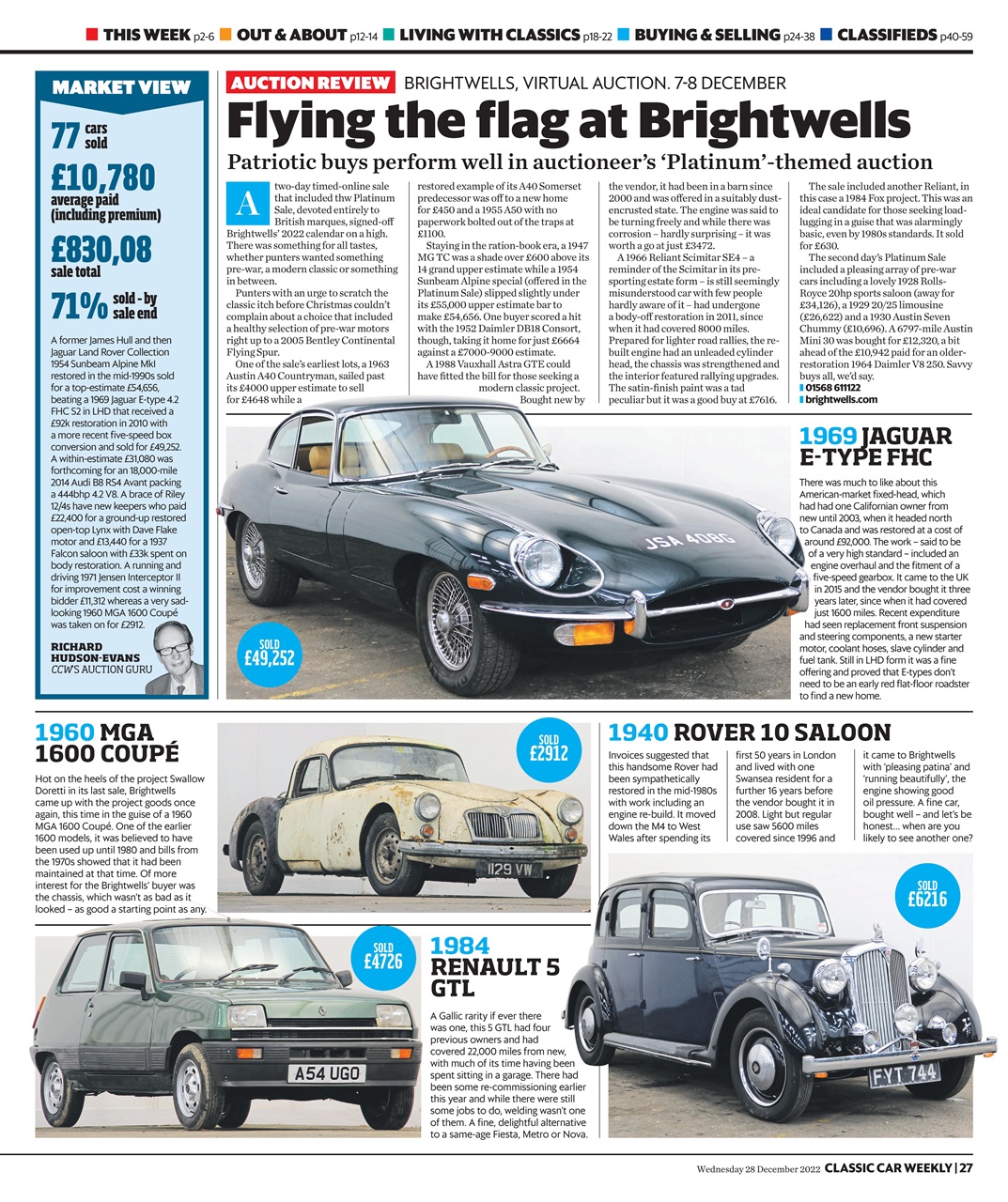 Classic Car Weekly Preview Pages