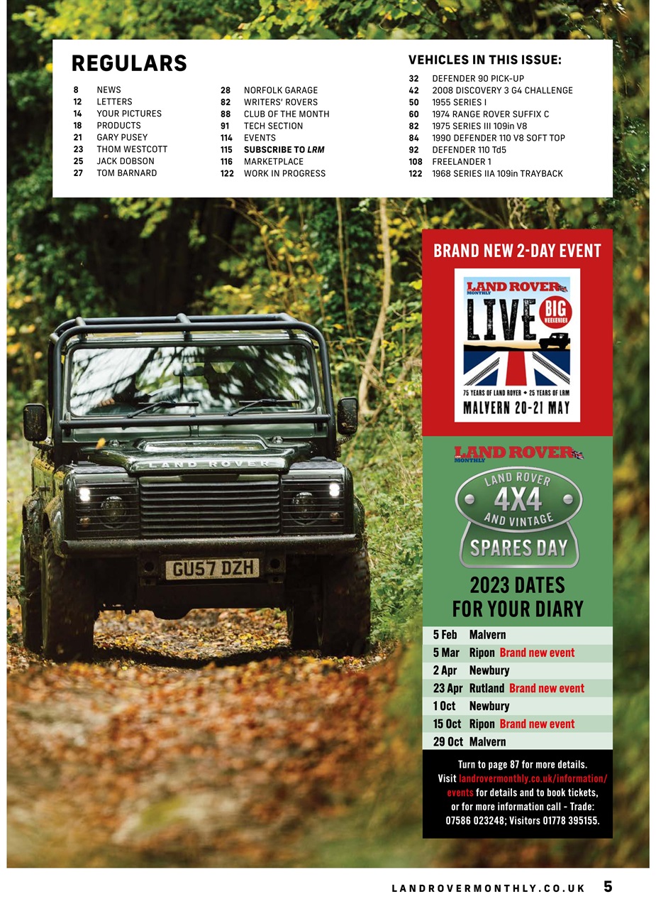 Land Rover Monthly Preview Pages