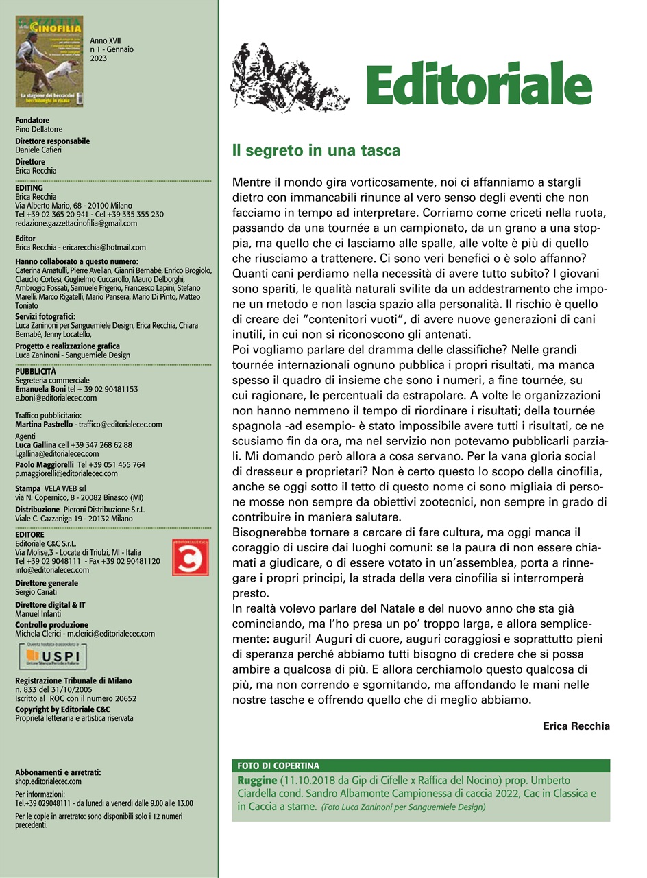 La Gazzetta Della Cinofilia Venatoria Preview Pages
