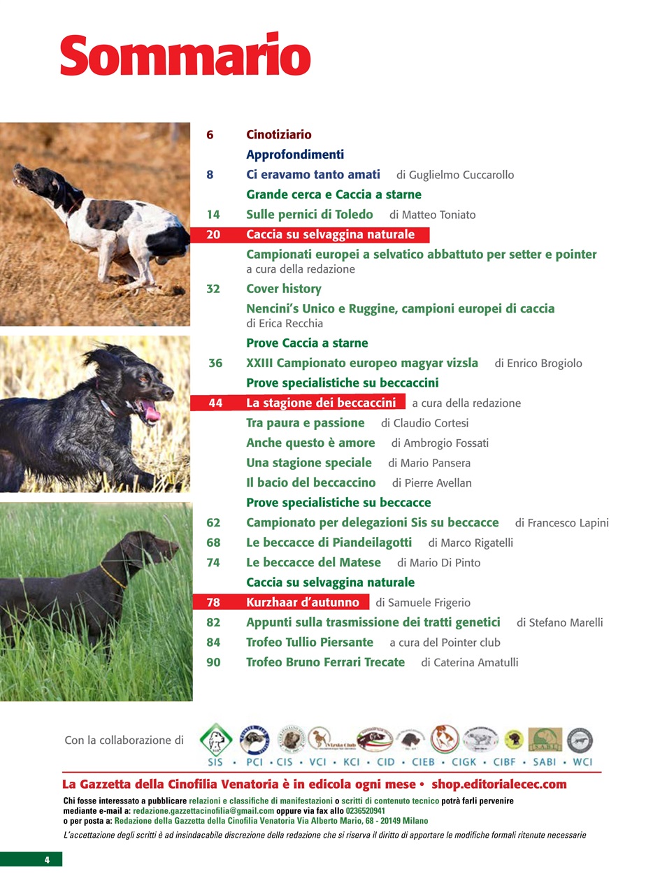 La Gazzetta Della Cinofilia Venatoria Preview Pages