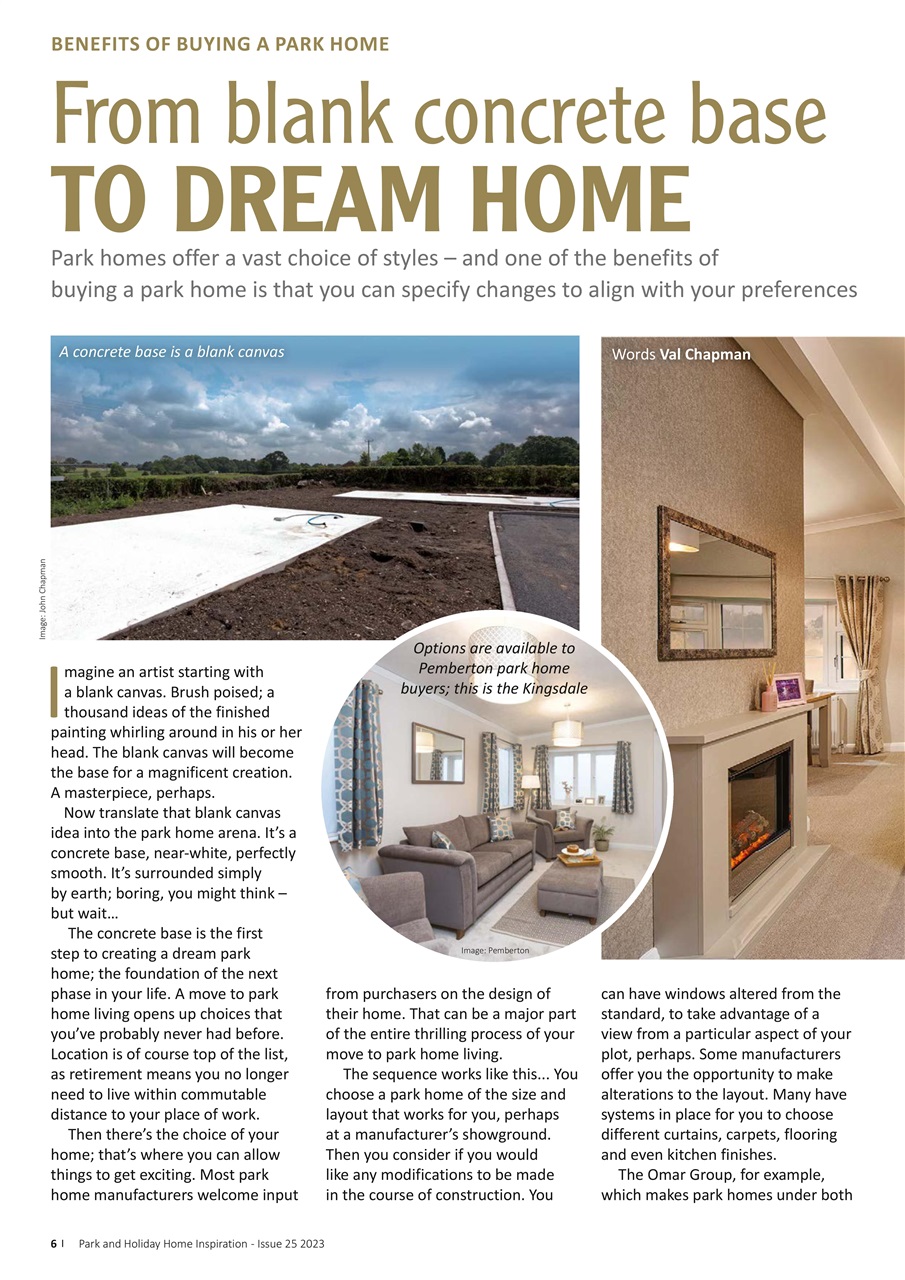 Park and Holiday Home Inspiration magazine Preview Pages