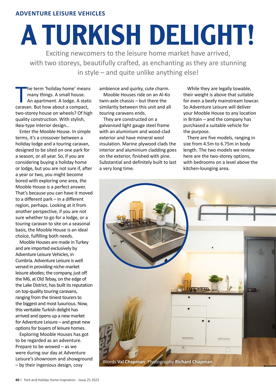 Park and Holiday Home Inspiration magazine Preview Pages