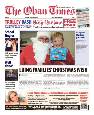 The Oban Times & Lochaber Times issue 22nd December, 2022