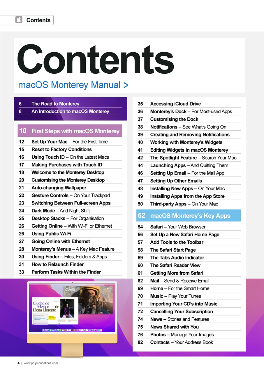 macOS Monterey The Complete Manual Preview Pages