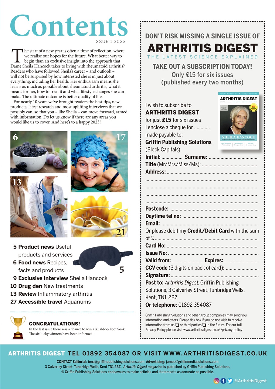 Arthritis Digest Preview Pages