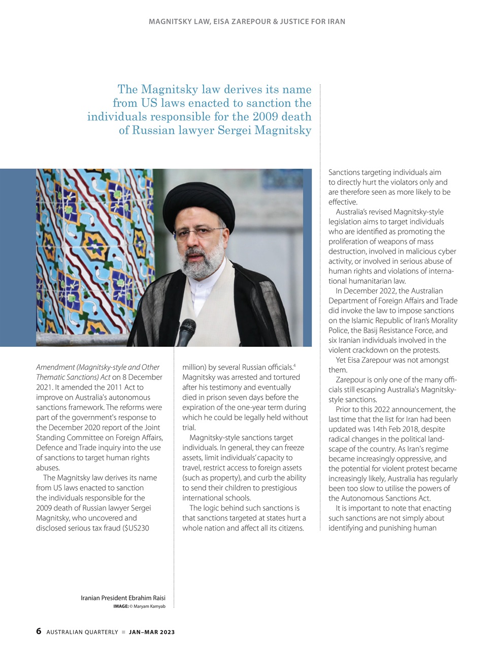 AQ: Australian Quarterly Preview Pages