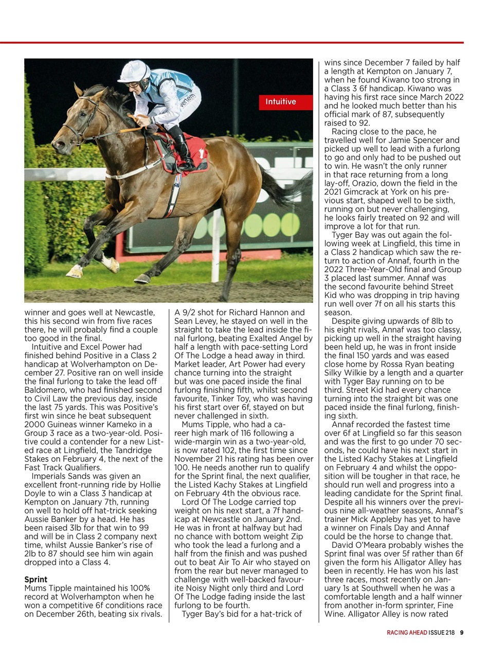 Racing Ahead Preview Pages