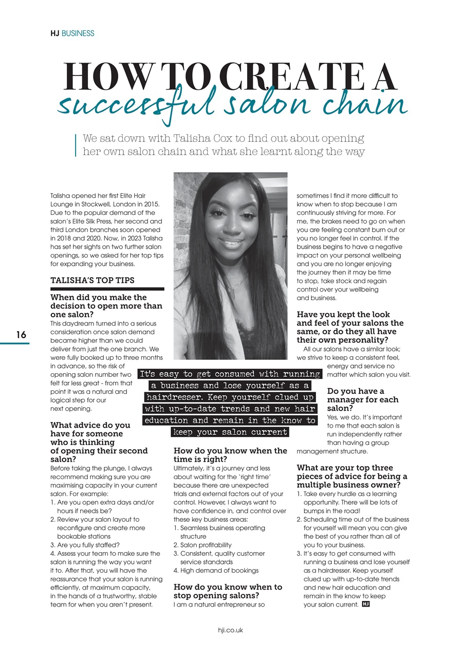 Hairdressers Journal Preview Pages