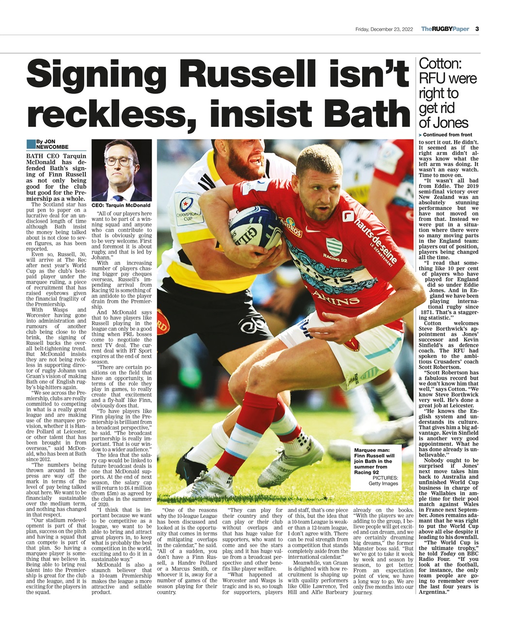 The Rugby Paper Preview Pages