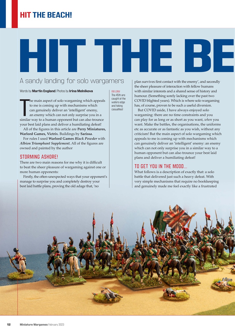 Miniature Wargames Preview Pages