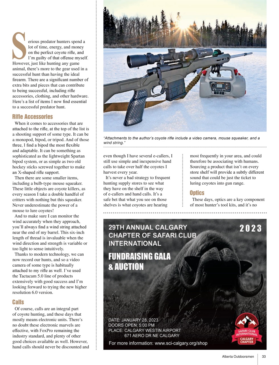Alberta Outdoors Preview Pages