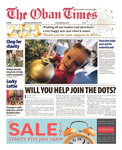 The Oban Times & Lochaber Times issue 29th December, 2022