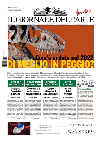 Il Giornale Dell’Arte issue gennaio 2023