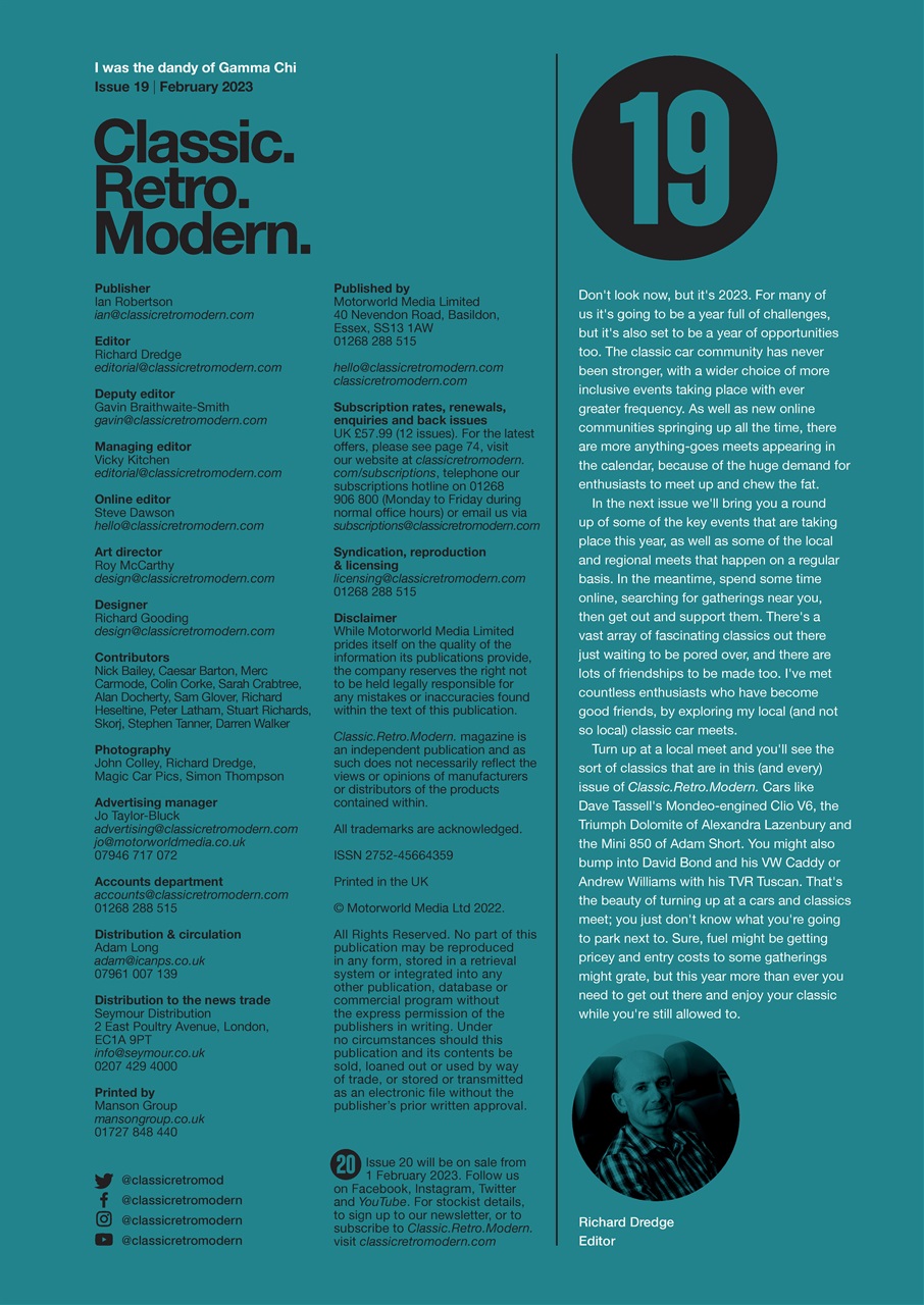 Classic Retro Modern Magazine Preview Pages