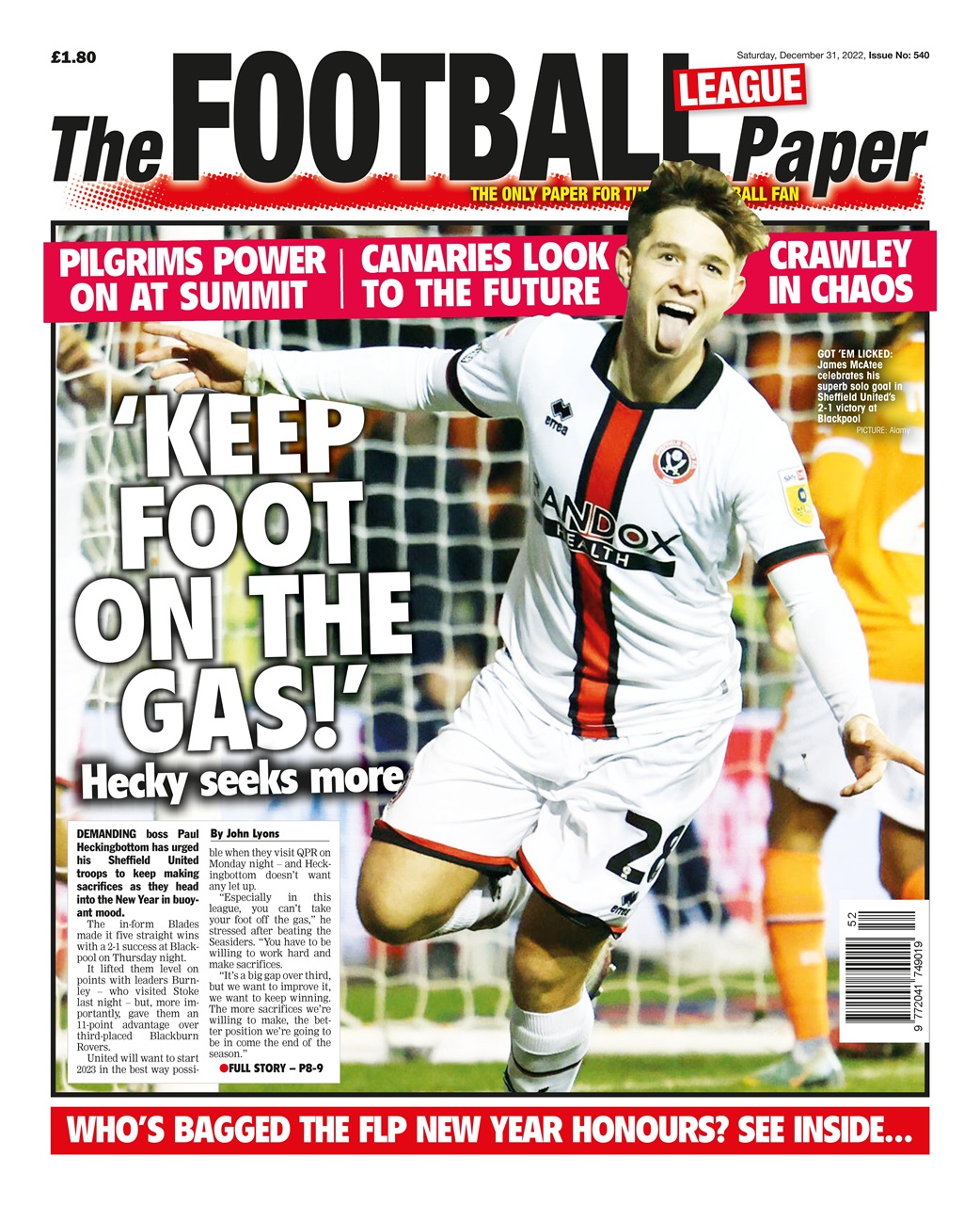 The Football League Paper Preview Pages