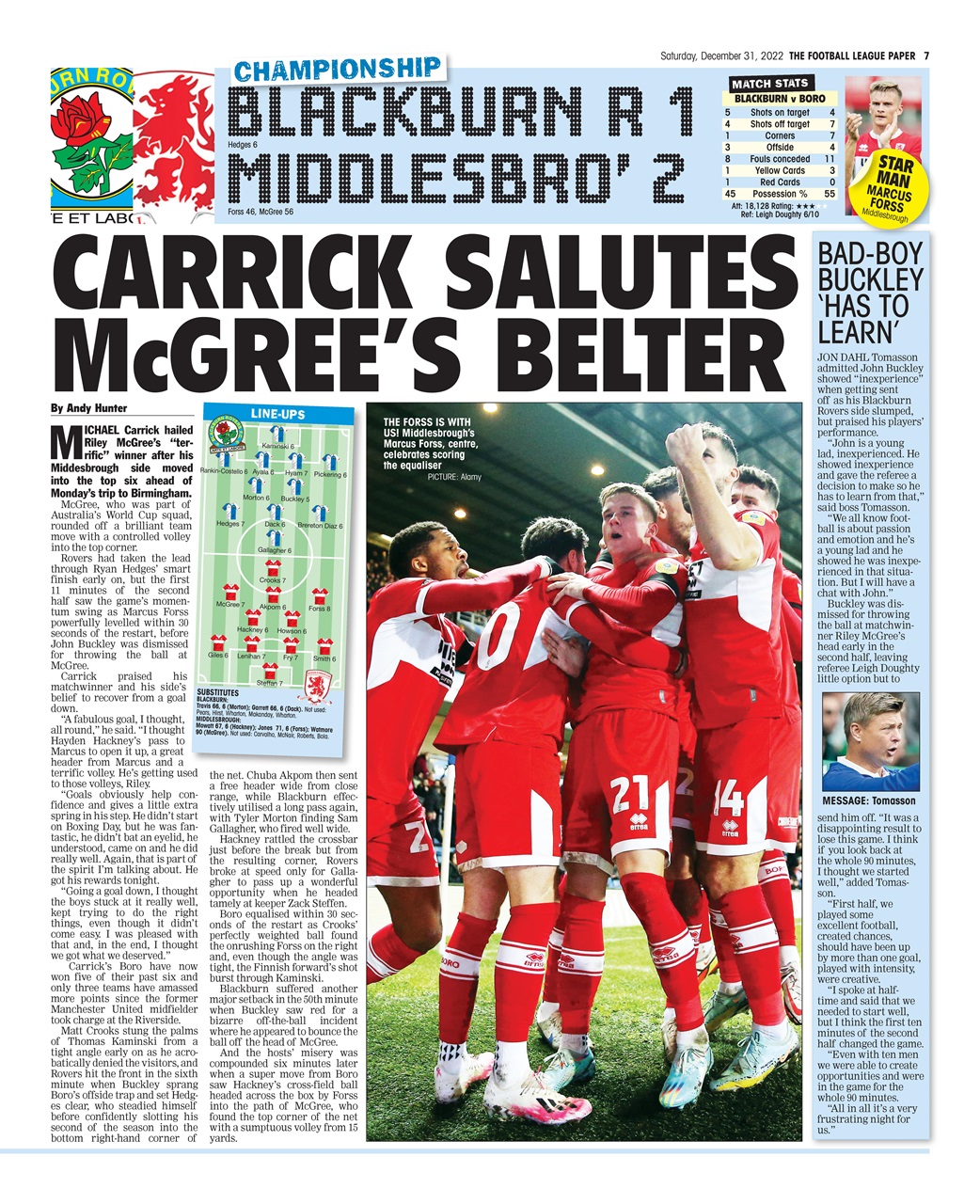 The Football League Paper Preview Pages