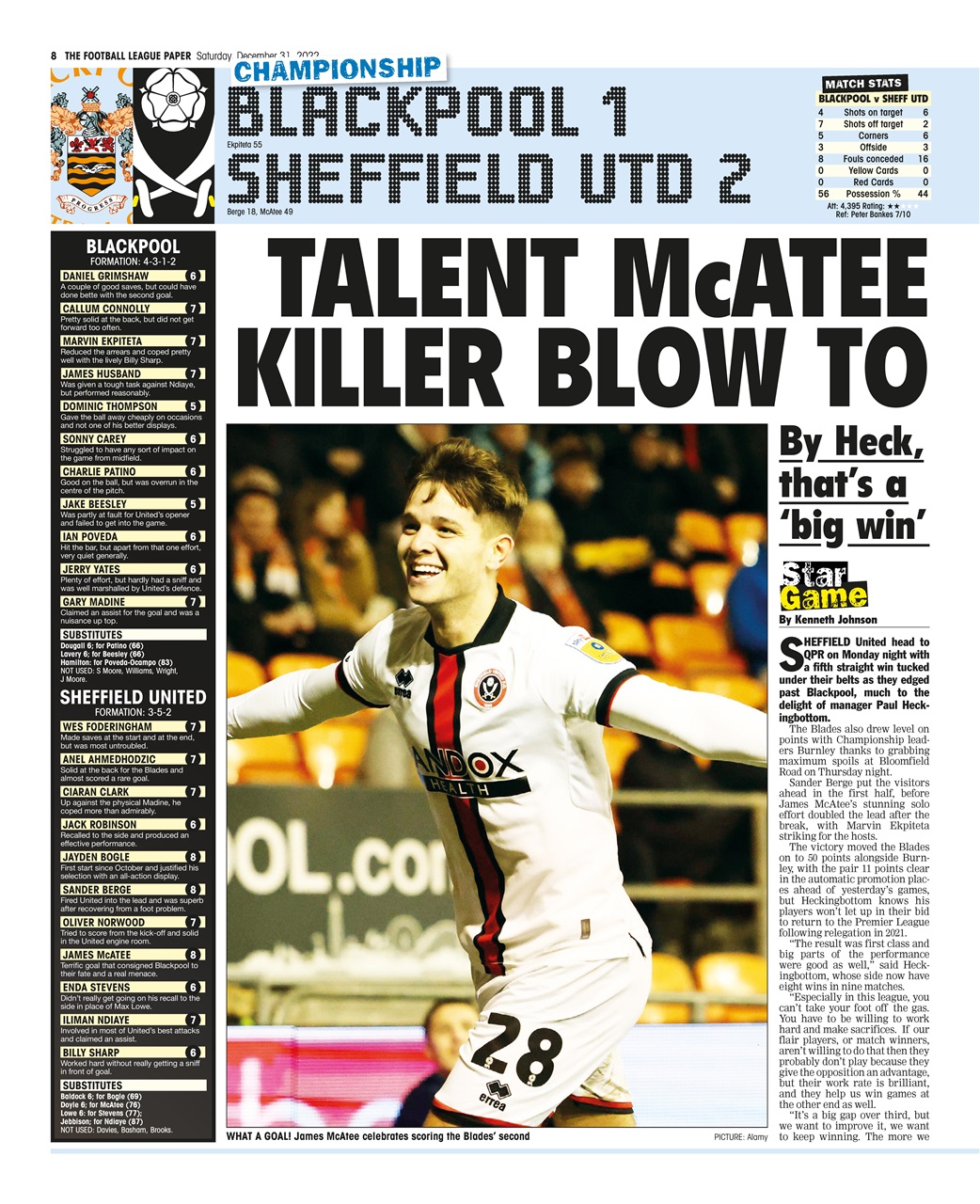 The Football League Paper Preview Pages