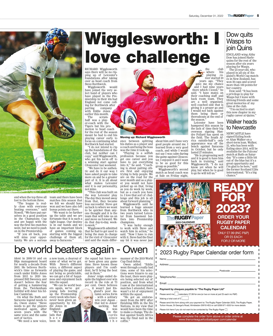 The Rugby Paper Preview Pages