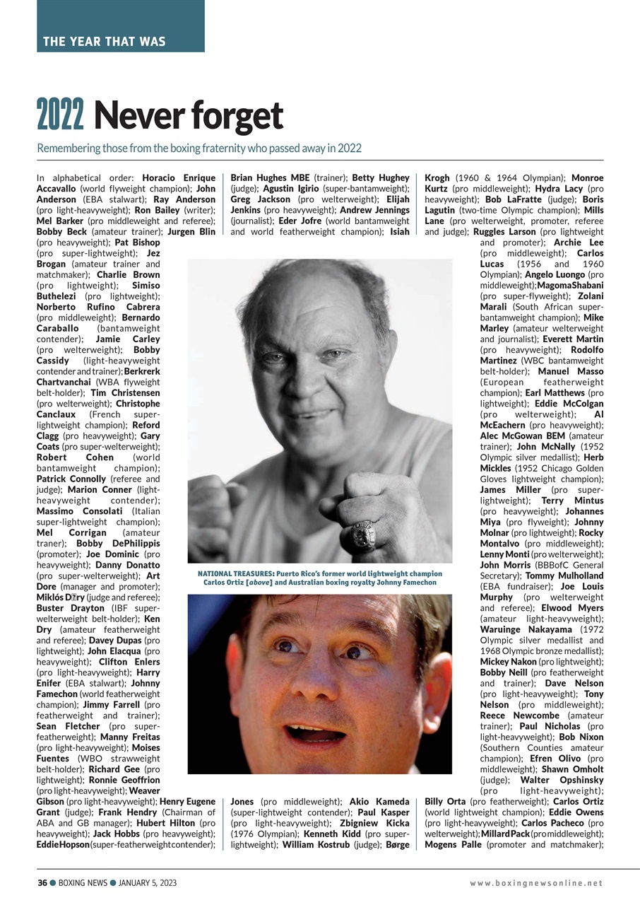 Boxing News Preview Pages