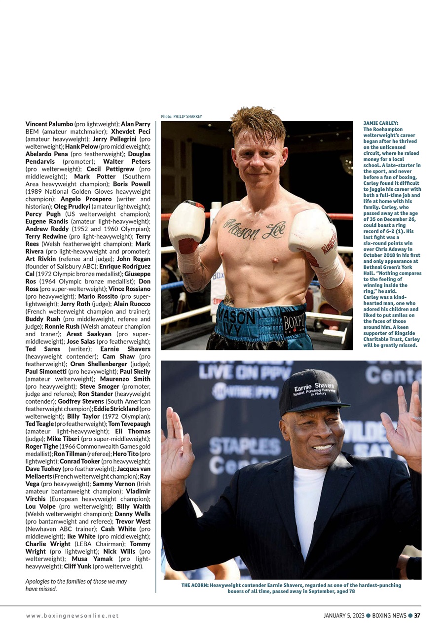 Boxing News Preview Pages