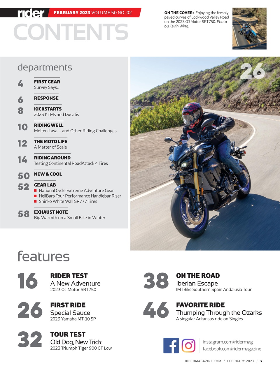 Rider Magazine Preview Pages