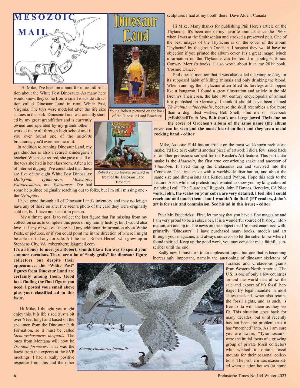 Prehistoric Times Preview Pages