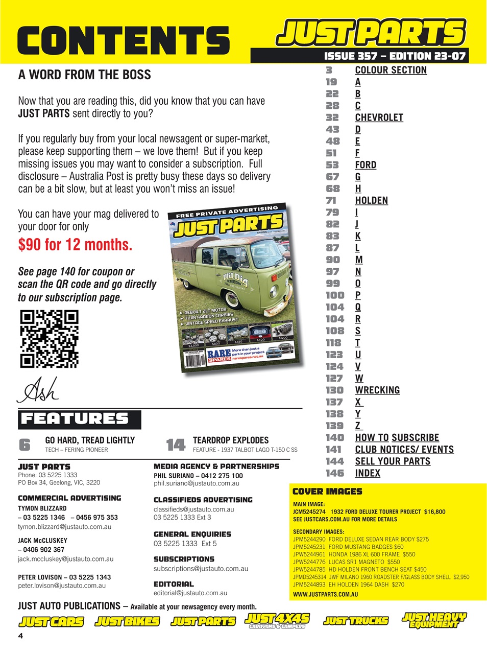 JUST PARTS Preview Pages