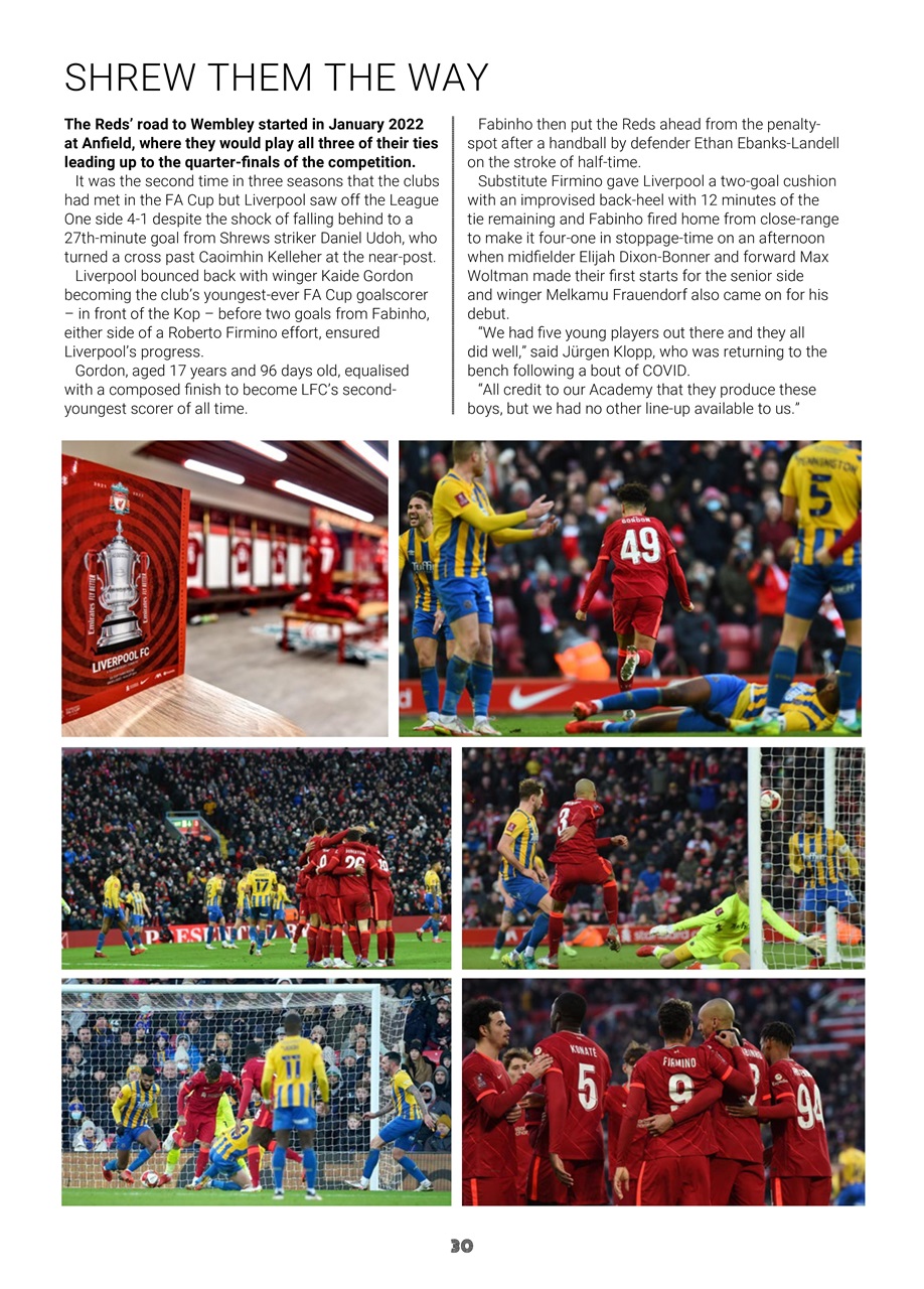 Liverpool FC Programmes Preview Pages