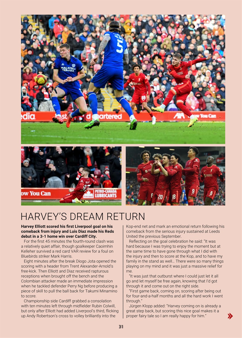 Liverpool FC Programmes Preview Pages