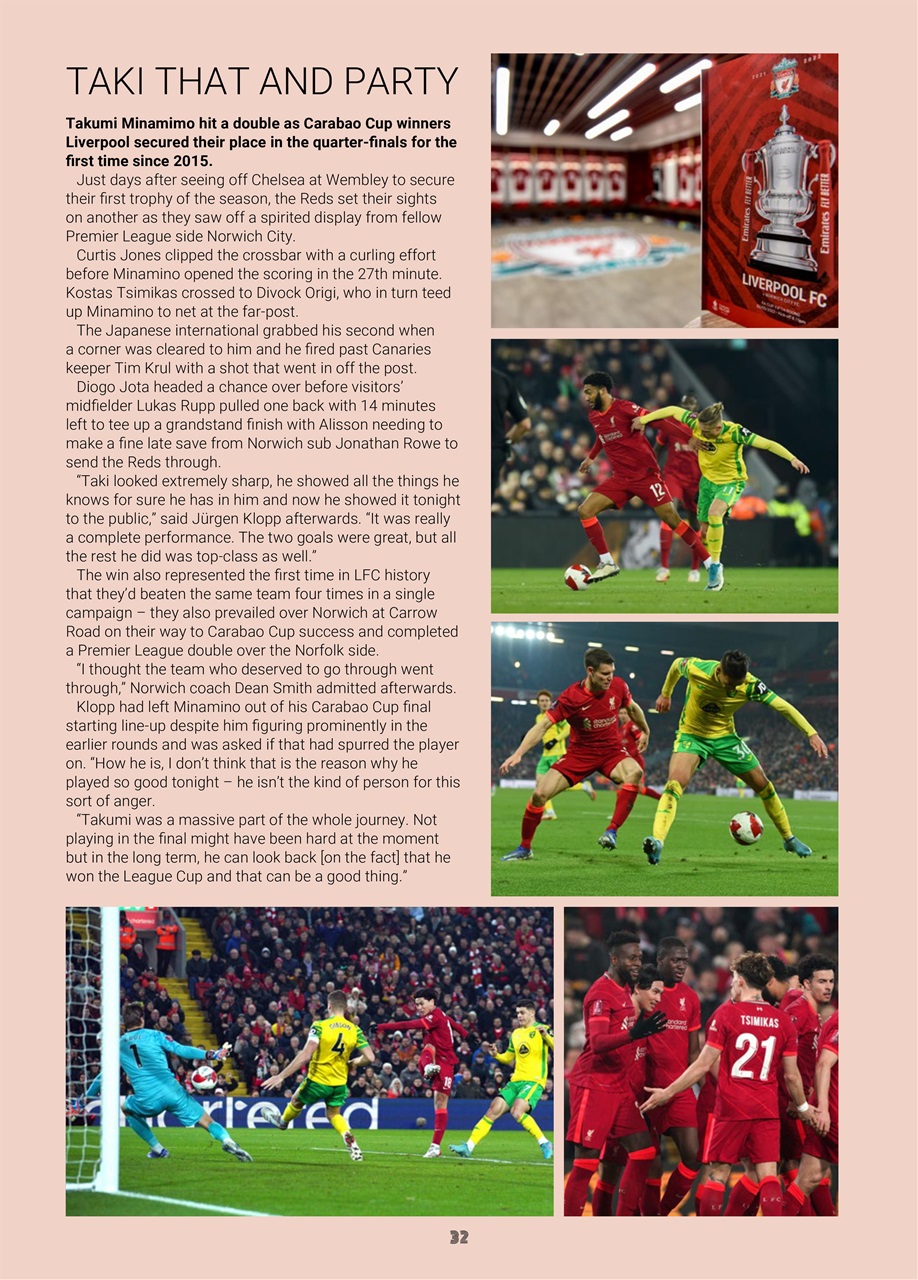 Liverpool FC Programmes Preview Pages