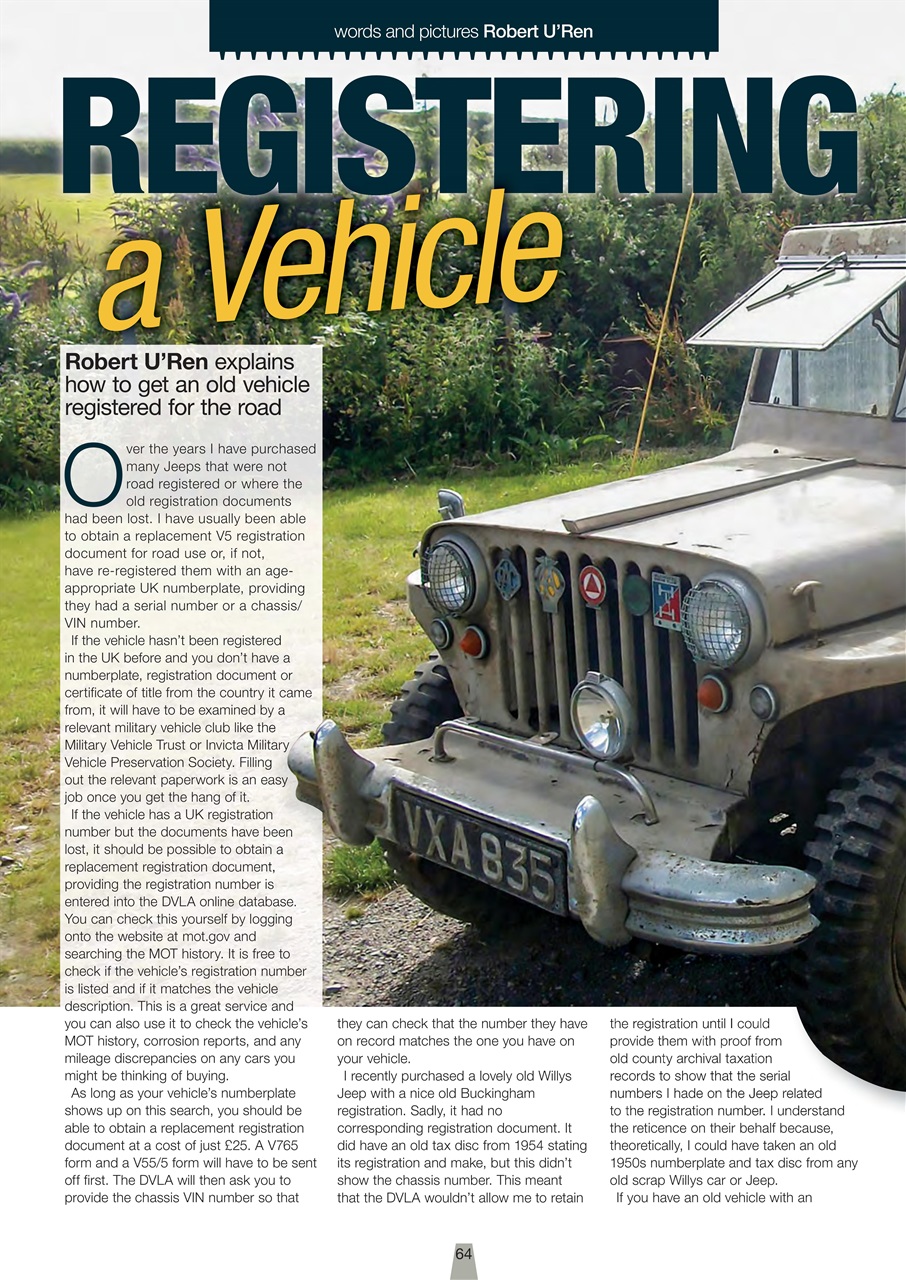 Classic Military Vehicle Preview Pages