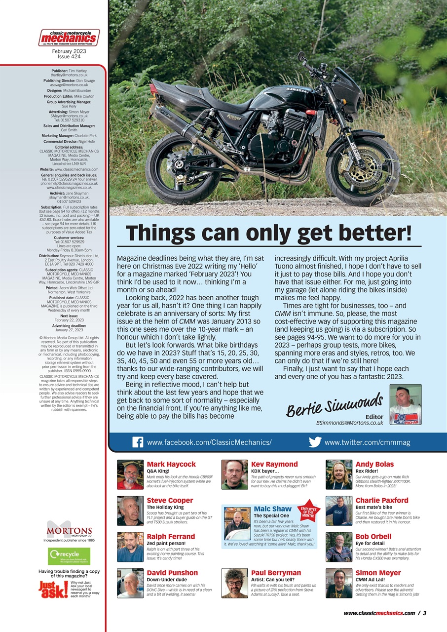 Classic Motorcycle Mechanics Preview Pages