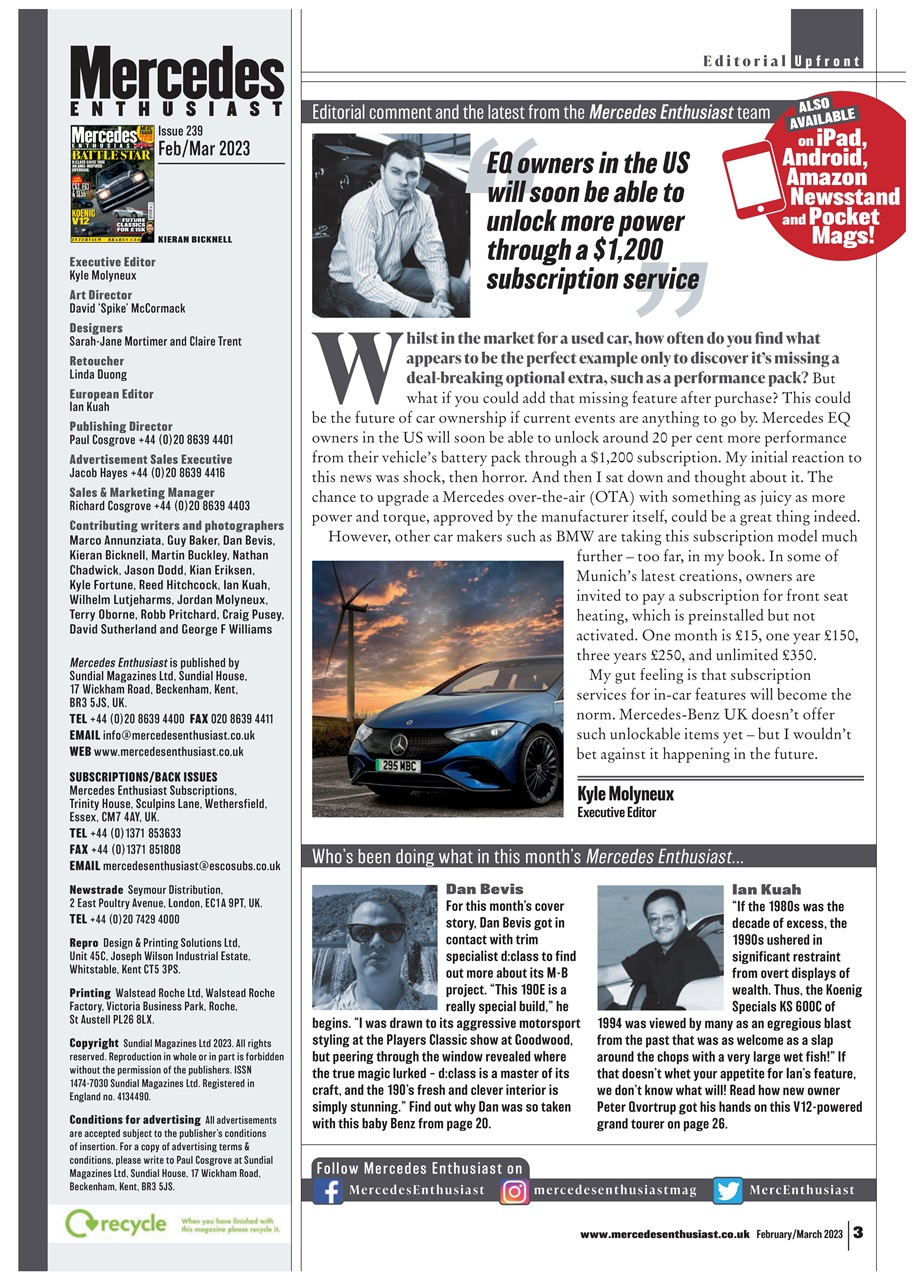 Mercedes Enthusiast Preview Pages