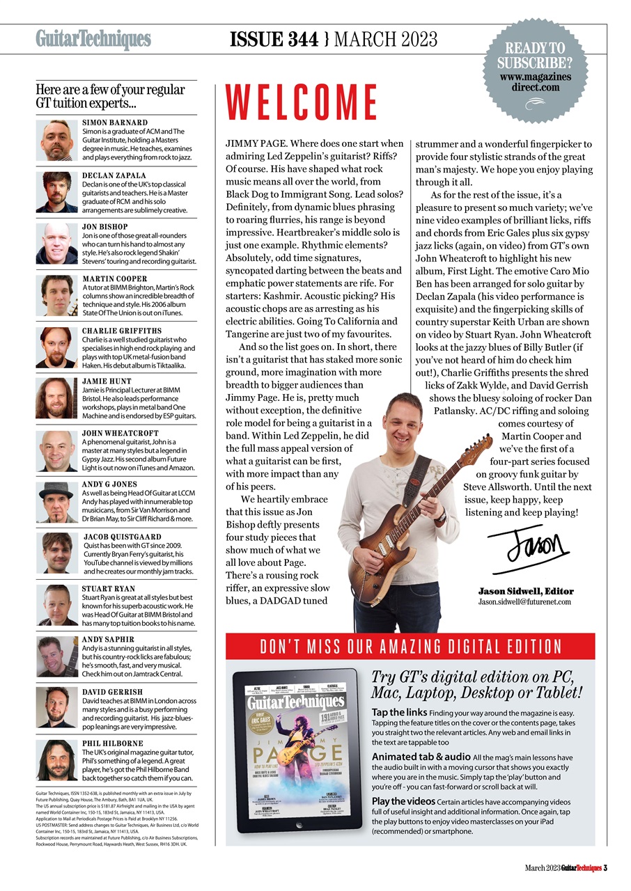 Guitar Techniques Preview Pages