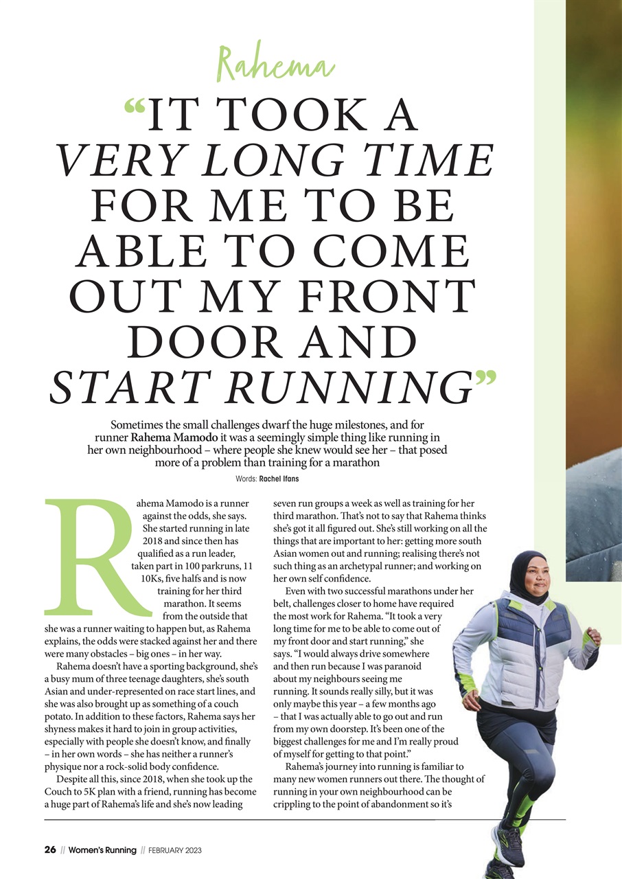 Women’s Running Preview Pages