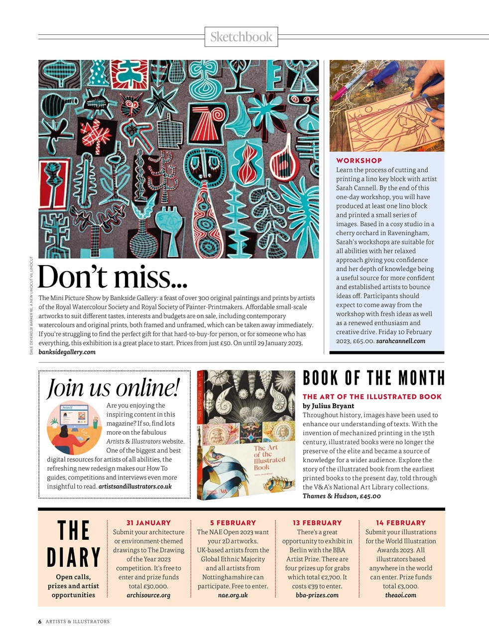 Artists & Illustrators Preview Pages