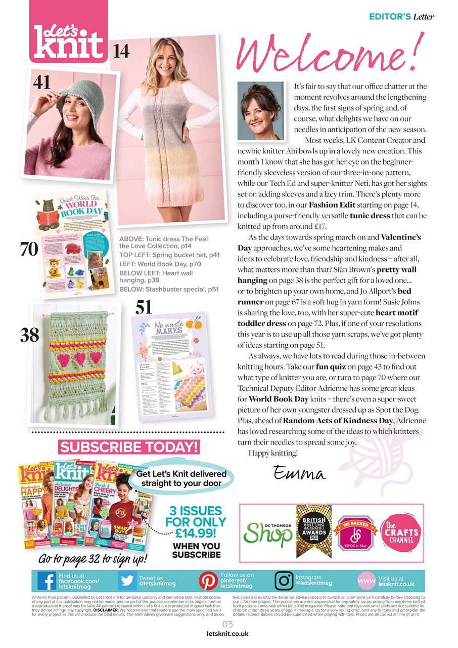 Let's Knit Preview Pages