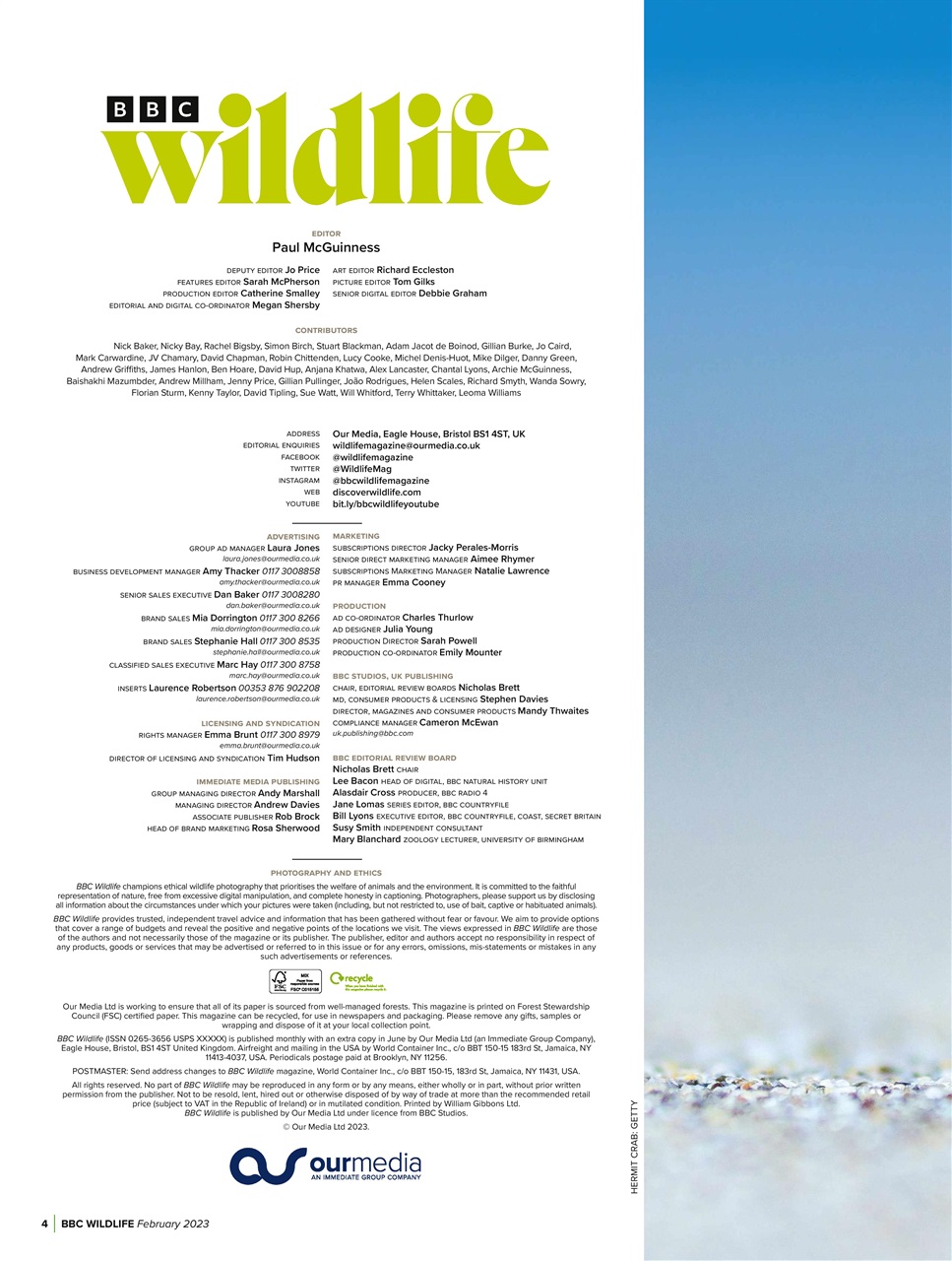 BBC Wildlife Magazine Preview Pages