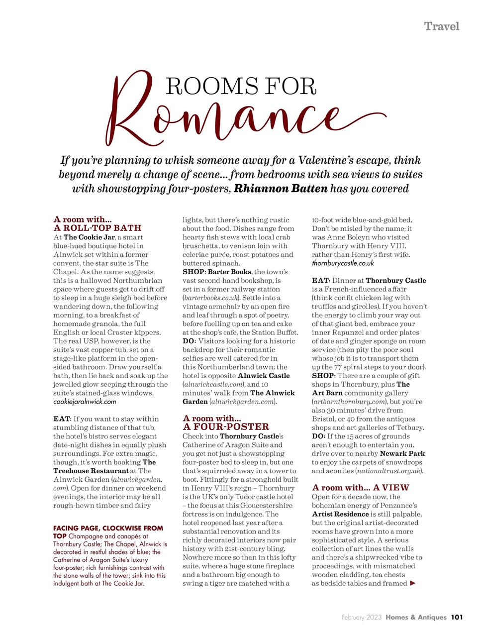 Homes & Antiques Magazine Preview Pages