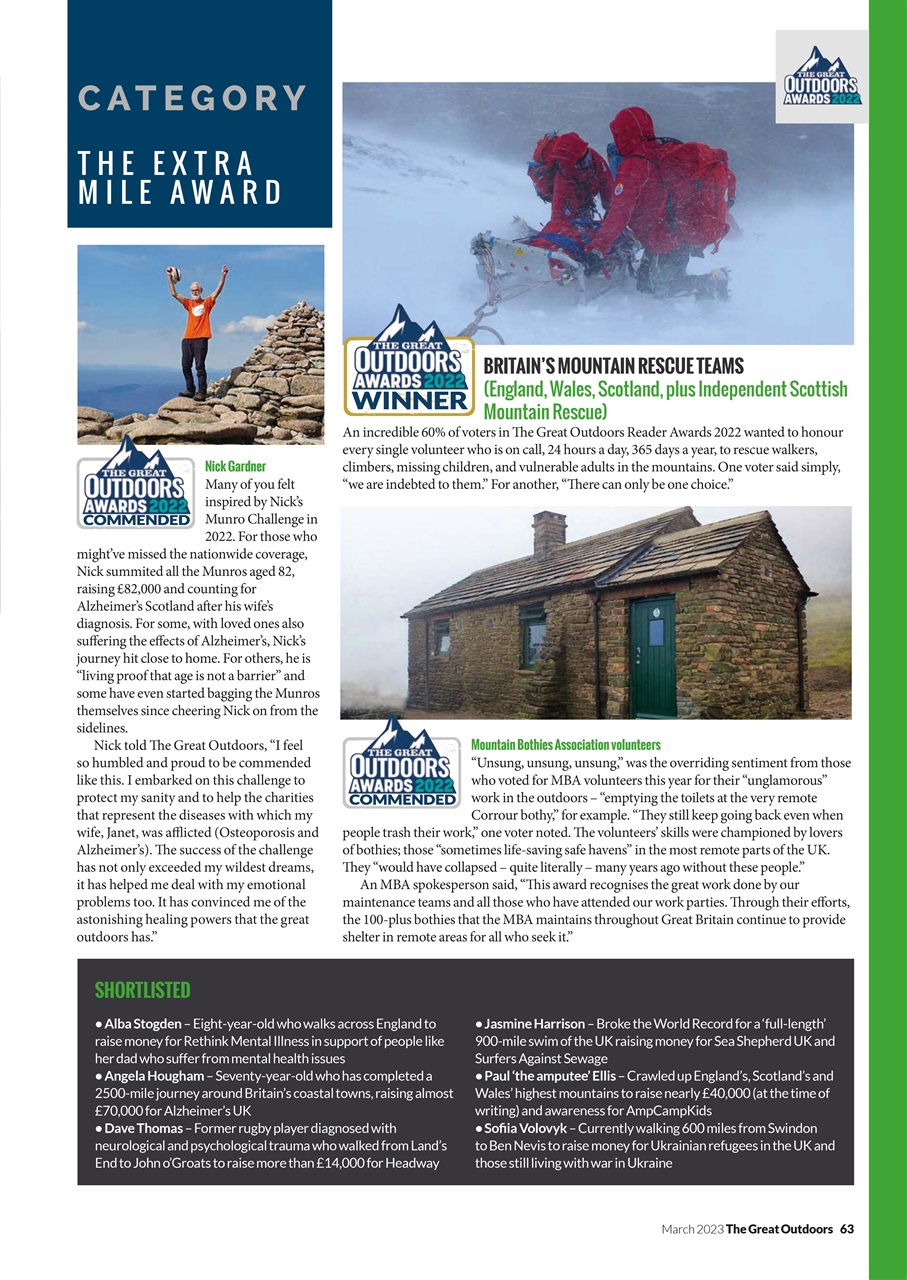 TGO - The Great Outdoors Magazine Preview Pages