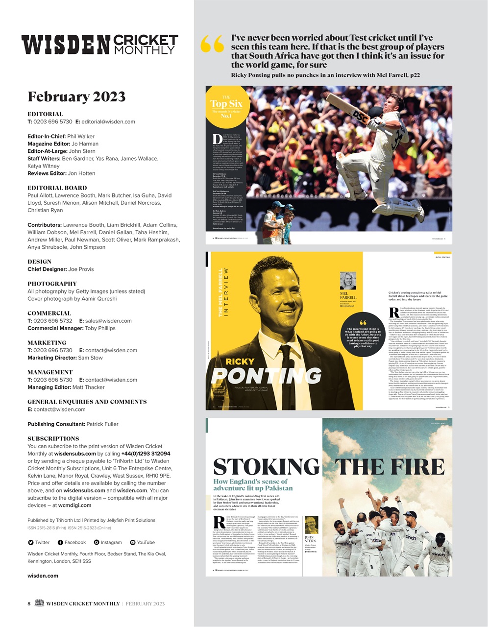 Wisden Cricket Monthly Preview Pages