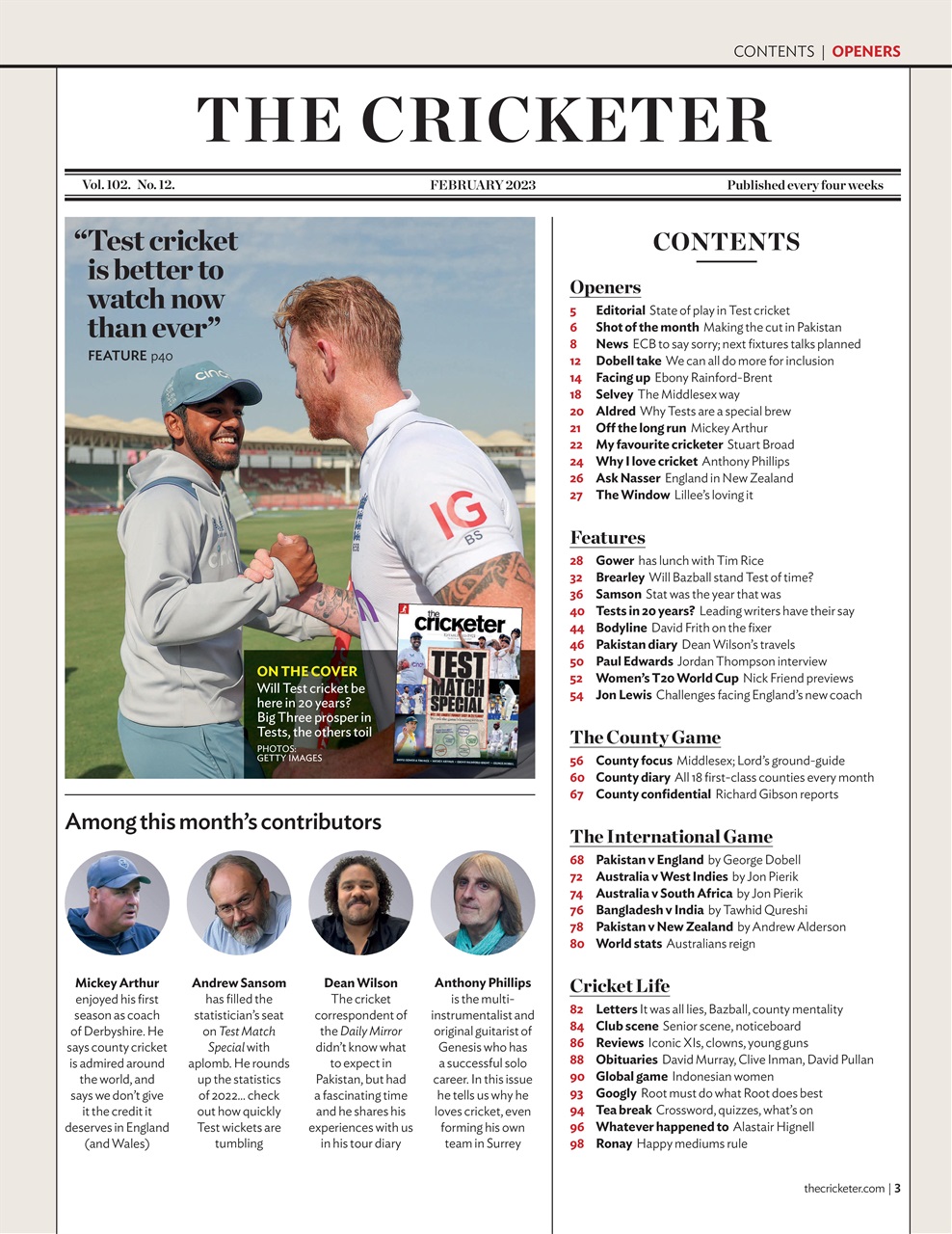 The Cricketer Magazine Preview Pages