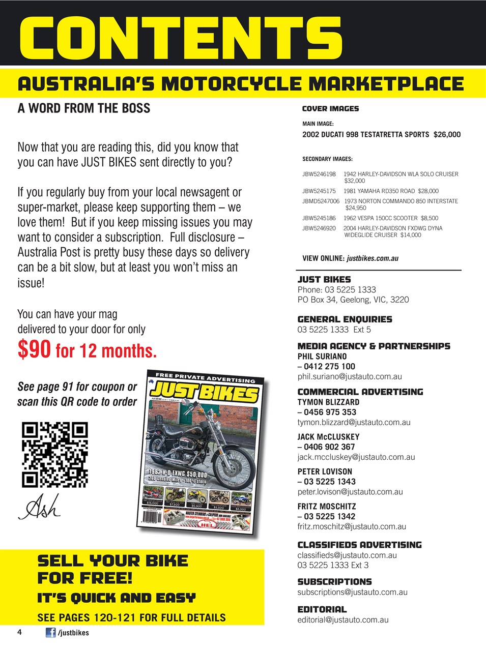 JUST BIKES Preview Pages