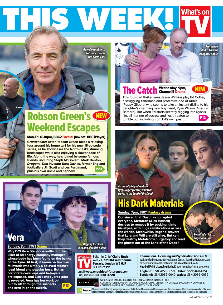 What's on TV Preview Pages
