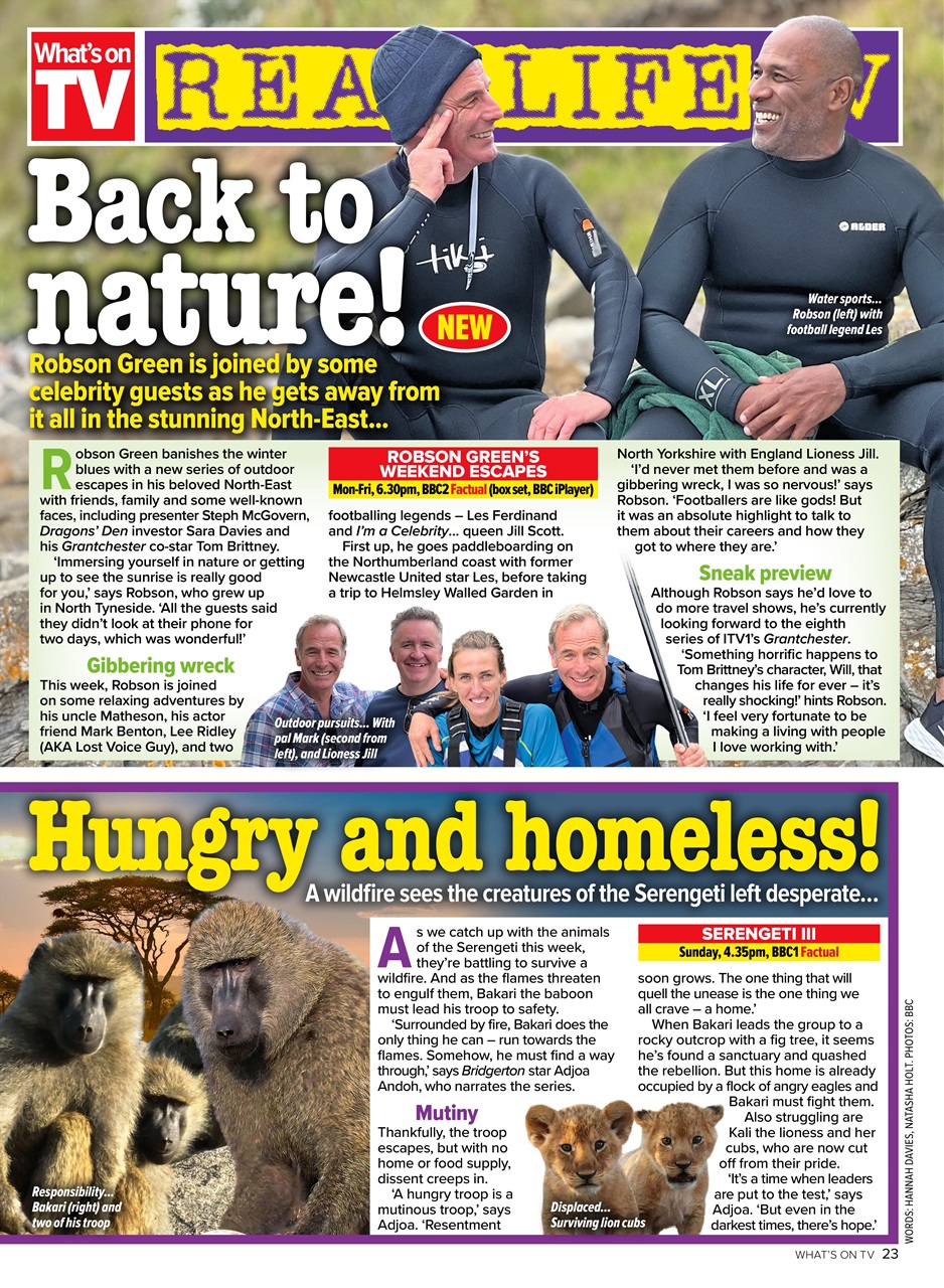 What's on TV Preview Pages