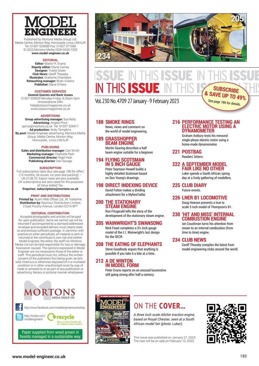 Model Engineer Preview Pages