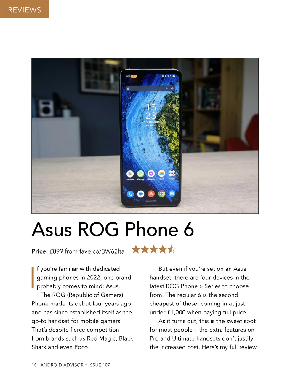 Android Advisor Preview Pages