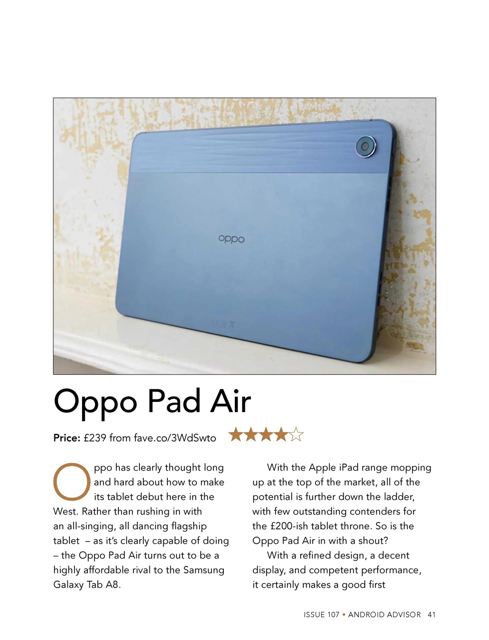 Android Advisor Preview Pages